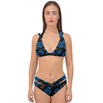 Flower Pattern Flora Floral Seamless Double Strap Halter Bikini Set