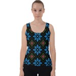 Flower Pattern Flora Floral Seamless Velvet Tank Top