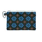 Flower Pattern Flora Floral Seamless Canvas Cosmetic Bag (Medium)