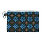 Flower Pattern Flora Floral Seamless Canvas Cosmetic Bag (Large)