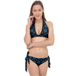 Flower Pattern Flora Floral Seamless Tie It Up Bikini Set