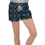 Flower Pattern Flora Floral Seamless Women s Velour Lounge Shorts