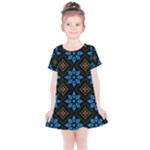 Flower Pattern Flora Floral Seamless Kids  Simple Cotton Dress