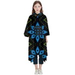 Flower Pattern Flora Floral Seamless Kids  Hooded Rain Ponchos