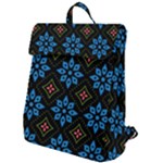 Flower Pattern Flora Floral Seamless Flap Top Backpack