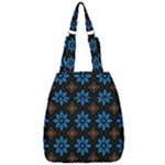 Flower Pattern Flora Floral Seamless Center Zip Backpack