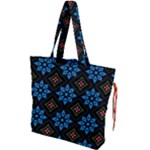 Flower Pattern Flora Floral Seamless Drawstring Tote Bag