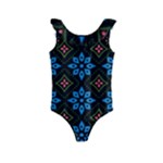 Flower Pattern Flora Floral Seamless Kids  Frill Swimsuit