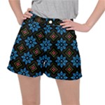 Flower Pattern Flora Floral Seamless Women s Ripstop Shorts