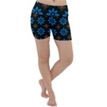 Flower Pattern Flora Floral Seamless Lightweight Velour Yoga Shorts