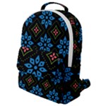 Flower Pattern Flora Floral Seamless Flap Pocket Backpack (Small)