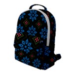 Flower Pattern Flora Floral Seamless Flap Pocket Backpack (Large)