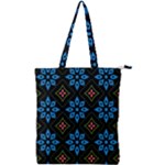 Flower Pattern Flora Floral Seamless Double Zip Up Tote Bag