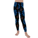 Flower Pattern Flora Floral Seamless Kids  Lightweight Velour Leggings