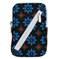 Flower Pattern Flora Floral Seamless Belt Pouch Bag (Large) from ArtsNow.com