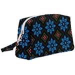 Flower Pattern Flora Floral Seamless Wristlet Pouch Bag (Large)