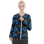 Flower Pattern Flora Floral Seamless Casual Zip Up Jacket