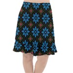 Flower Pattern Flora Floral Seamless Fishtail Chiffon Skirt