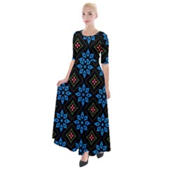 Half Sleeves Maxi Dress 