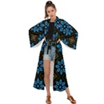 Flower Pattern Flora Floral Seamless Maxi Kimono