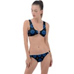 Flower Pattern Flora Floral Seamless Ring Detail Crop Bikini Set