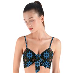 Woven Tie Front Bralet 