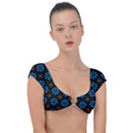 Flower Pattern Flora Floral Seamless Cap Sleeve Ring Bikini Top