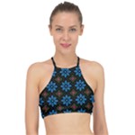 Flower Pattern Flora Floral Seamless Halter Bikini Top