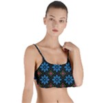 Flower Pattern Flora Floral Seamless Layered Top Bikini Top 