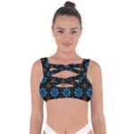 Flower Pattern Flora Floral Seamless Bandaged Up Bikini Top