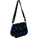 Flower Pattern Flora Floral Seamless Saddle Handbag