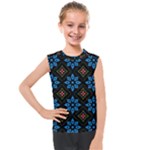 Flower Pattern Flora Floral Seamless Kids  Mesh Tank Top