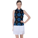 Flower Pattern Flora Floral Seamless Women s Sleeveless Polo T-Shirt