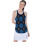 Flower Pattern Flora Floral Seamless Racer Back Mesh Tank Top