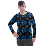 Flower Pattern Flora Floral Seamless Men s Pique Long Sleeve T-Shirt