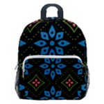 Flower Pattern Flora Floral Seamless Kids  Age 5-10 Lightweight School Backpack with Side Pockets