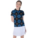 Flower Pattern Flora Floral Seamless Women s Polo T-Shirt