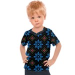 Flower Pattern Flora Floral Seamless Kids  Sports T-Shirt