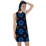 Flower Pattern Flora Floral Seamless Racer Back Hoodie Dress