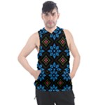 Flower Pattern Flora Floral Seamless Men s Sleeveless Hoodie