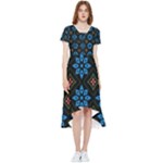 Flower Pattern Flora Floral Seamless High Low Boho Dress