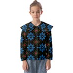 Flower Pattern Flora Floral Seamless Kids  Peter Pan Collar Blouse