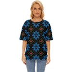 Flower Pattern Flora Floral Seamless Oversized Basic T-Shirt