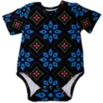 Flower Pattern Flora Floral Seamless Baby Short Sleeve Bodysuit