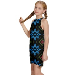 Kids  Halter Collar Waist Tie Chiffon Dress 