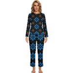 Flower Pattern Flora Floral Seamless Womens  Long Sleeve Lightweight Pajamas Set