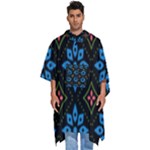 Flower Pattern Flora Floral Seamless Men s Hooded Rain Ponchos