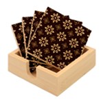 Flower Pattern Flora Floral Seamless Bamboo Coaster Set