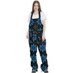 Flower Pattern Flora Floral Seamless Women s Front Zip Ski And Snowboard Bib Pants