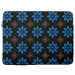 Flower Pattern Flora Floral Seamless 17  Vertical Laptop Sleeve Case With Pocket